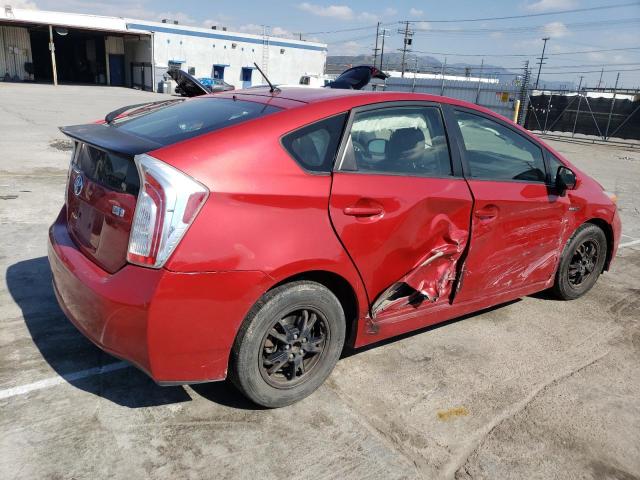 JTDKN3DU5F0473698 - 2015 TOYOTA PRIUS RED photo 3