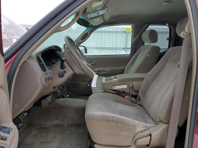 5TBBT44162S270417 - 2002 TOYOTA TUNDRA ACCESS CAB წითელი ფოტო 7