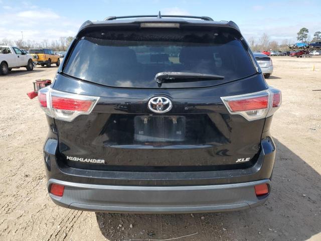 5TDKKRFH0FS043604 - 2015 TOYOTA HIGHLANDER XLE BLACK photo 6