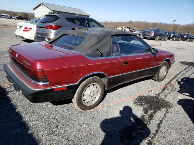 1C3XJ55E7JG430747 - 1988 CHRYSLER LEBARON PREMIUM MAROON photo 3