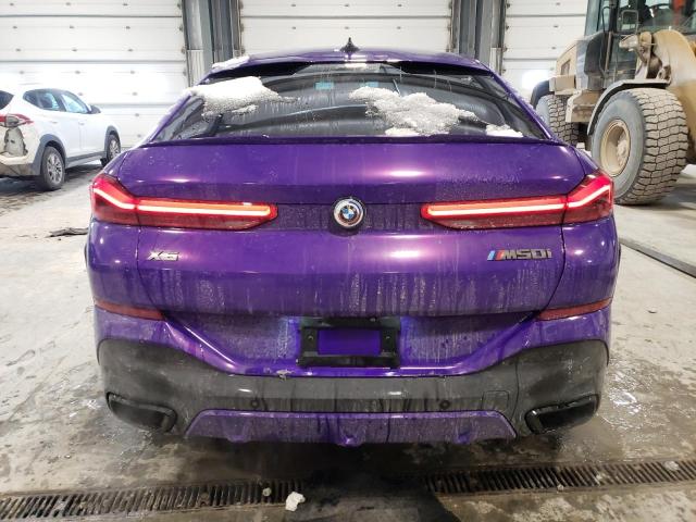 5UXCY8C07N9K85135 - 2022 BMW X6 M50I PURPLE photo 6