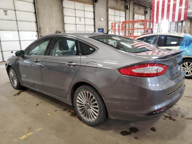 3FA6P0RU0ER340841 - 2014 FORD FUSION TITANIUM HEV GRAY photo 2