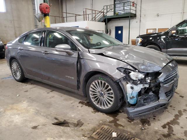 3FA6P0RU0ER340841 - 2014 FORD FUSION TITANIUM HEV GRAY photo 4