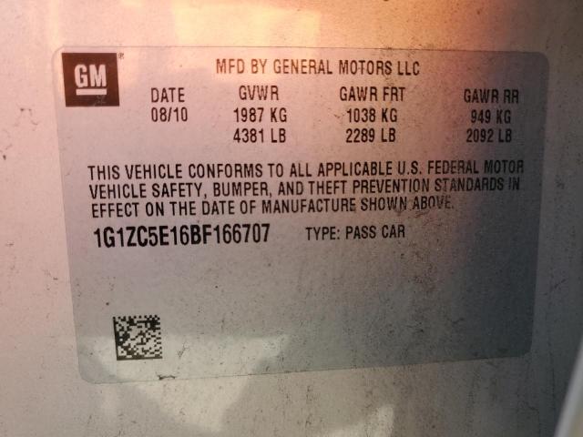 1G1ZC5E16BF166707 - 2011 CHEVROLET MALIBU 1LT BEIGE photo 13