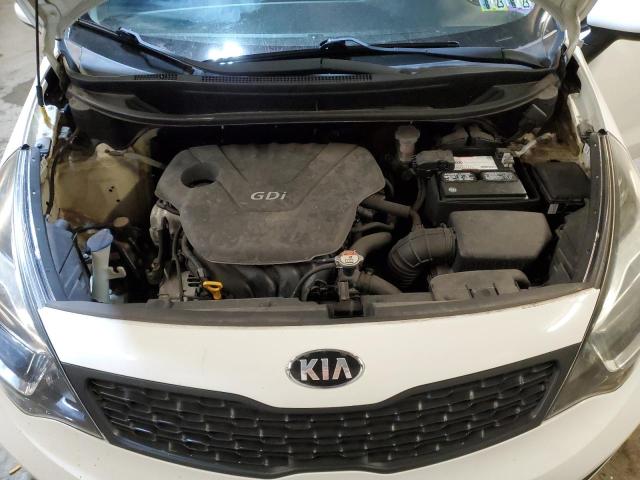 KNADM4A31E6361048 - 2014 KIA RIO LX WHITE photo 11