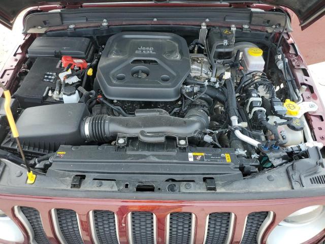 1C4HJXEN6MW718362 - 2021 JEEP WRANGLER U SAHARA BURGUNDY photo 11