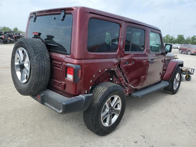 1C4HJXEN6MW718362 - 2021 JEEP WRANGLER U SAHARA BURGUNDY photo 3