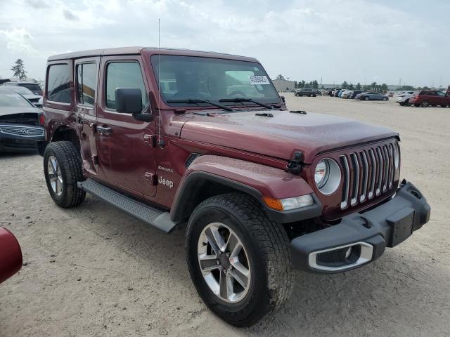 1C4HJXEN6MW718362 - 2021 JEEP WRANGLER U SAHARA BURGUNDY photo 4