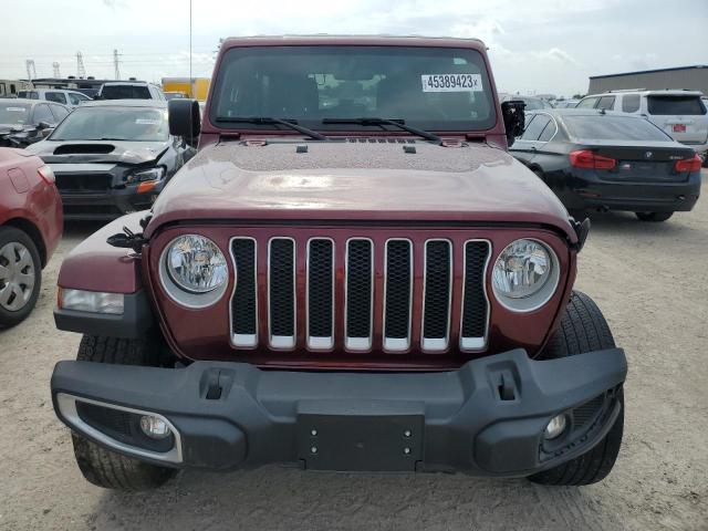 1C4HJXEN6MW718362 - 2021 JEEP WRANGLER U SAHARA BURGUNDY photo 5