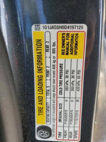 1G1JA5SH0D4197129 - 2013 CHEVROLET SONIC LS გრაფიტი ფოტო 12