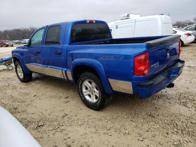 1D7HW68N68S537255 - 2008 DODGE DAKOTA SPORT BLUE photo 2