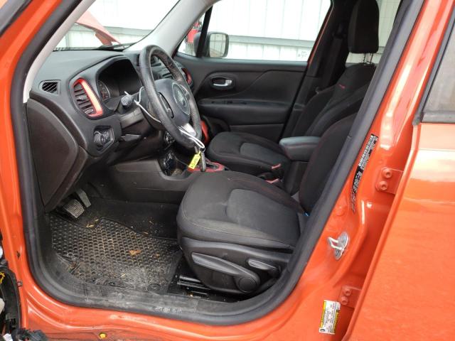 ZACCJBCT4GPD80122 - 2016 JEEP RENEGADE TRAILHAWK ORANGE photo 7