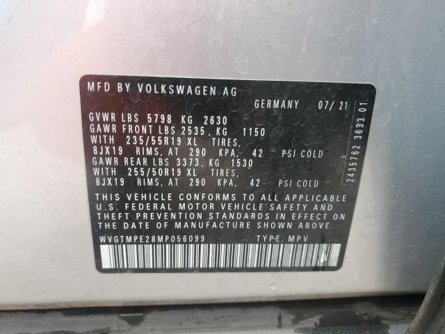 WVGTMPE28MP056099 - 2021 VOLKSWAGEN ID.4 PRO S 银色 照片 13