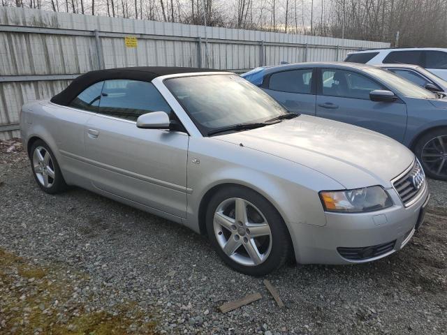 WAUAC48H25K001673 - 2005 AUDI A4 1.8 CABRIOLET SILVER photo 4