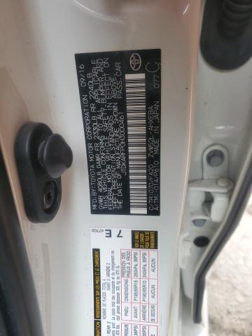 JTDKARFP0H3000461 - 2017 TOYOTA PRIUS PRIM თეთრი ფოტო 12