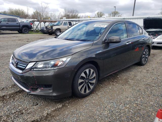 1HGCR6F30EA006262 - 2014 HONDA ACCORD HYBRID GRAY photo 1