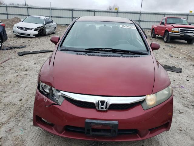 19XFA1F65AE017555 - 2010 HONDA CIVIC LX-S MAROON photo 5