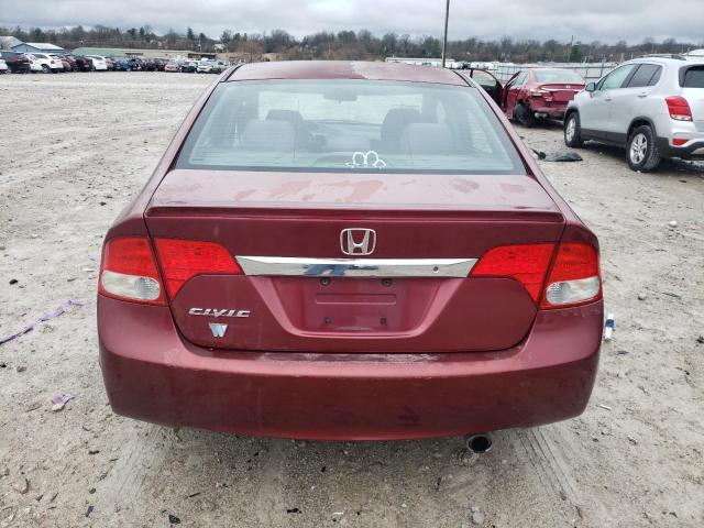 19XFA1F65AE017555 - 2010 HONDA CIVIC LX-S MAROON photo 6