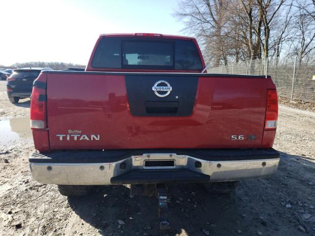 1N6AA0EC1AN303911 - 2010 NISSAN TITAN XE RED photo 6