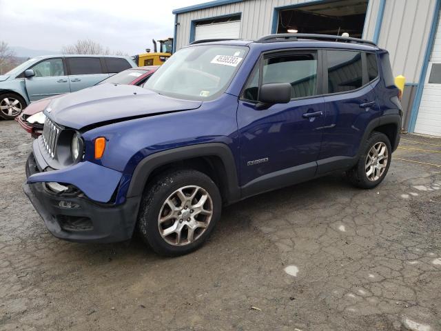 ZACCJBAB6JPJ42822 - 2018 JEEP RENEGADE SPORT BLUE photo 1