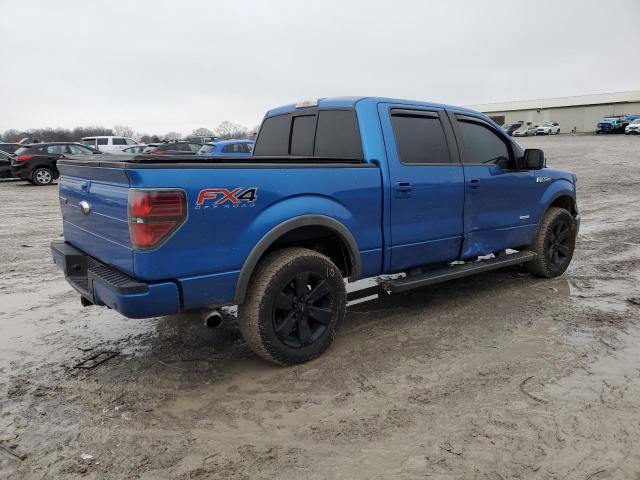 1FTFW1ET4EKE61246 - 2014 FORD F150 SUPERCREW BLUE photo 3