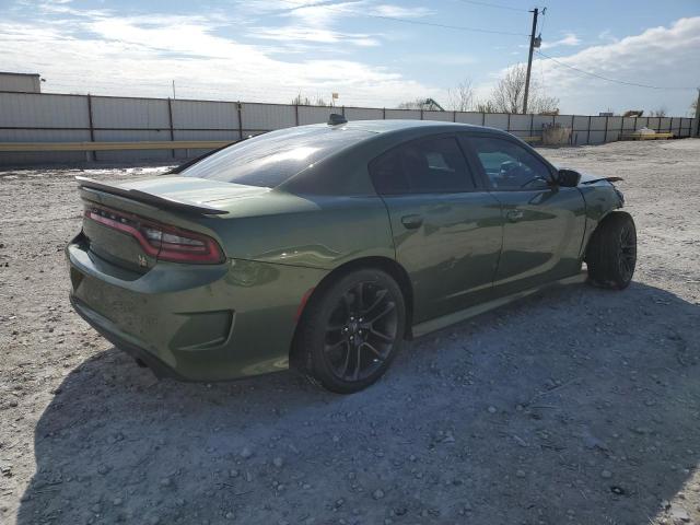 2C3CDXGJ0MH656584 - 2021 DODGE CHARGER SCAT PACK GREEN photo 3