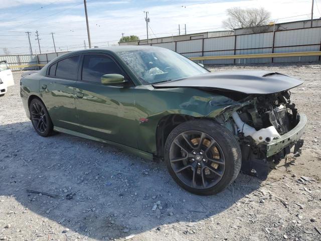 2C3CDXGJ0MH656584 - 2021 DODGE CHARGER SCAT PACK GREEN photo 4