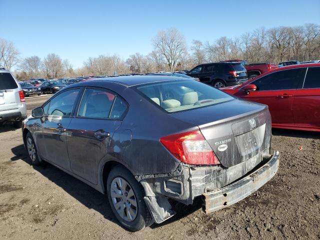 19XFB2F56CE107729 - 2012 HONDA CIVIC LX TAN photo 2