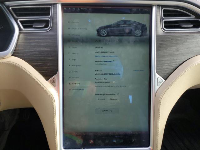 5YJSA1S14EFP35316 - 2014 TESLA MODEL S BLUE photo 9