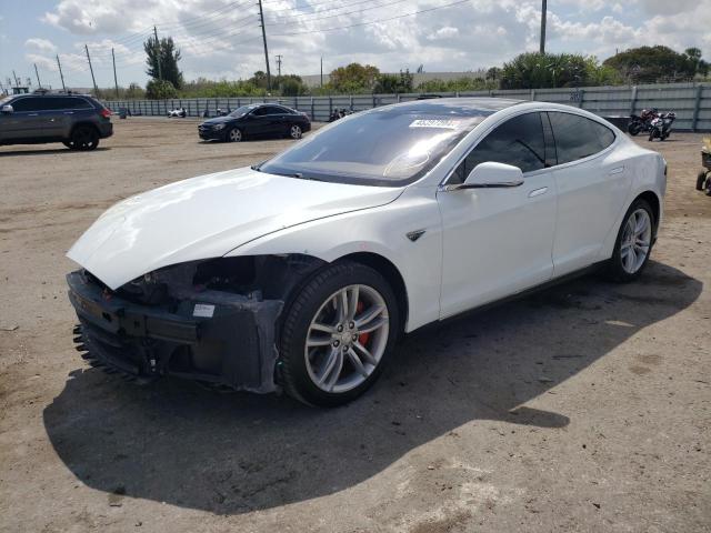 5YJSA1CN8DFP24125 - 2013 TESLA MODEL S თეთრი ფოტო 1