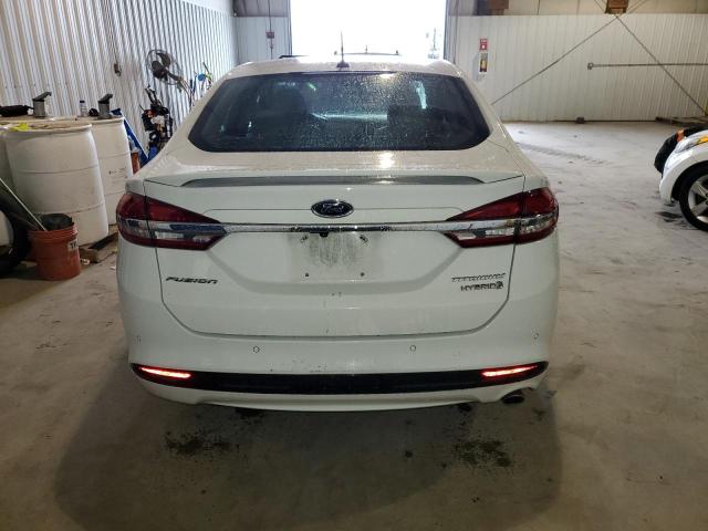 3FA6P0RU9JR141314 - 2018 FORD FUSION TITANIUM/PLATINUM HEV WHITE photo 6