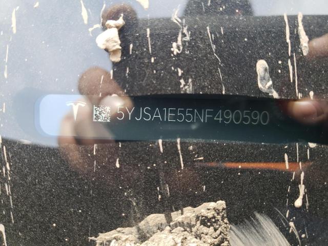 5YJSA1E55NF490590 - 2022 TESLA MODEL S Mavi foto 12