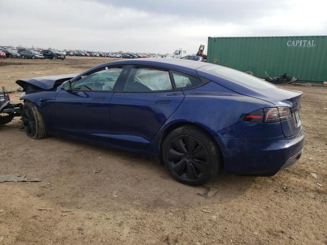5YJSA1E55NF490590 - 2022 TESLA MODEL S Mavi foto 2