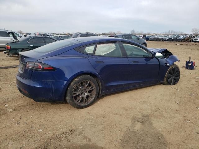 5YJSA1E55NF490590 - 2022 TESLA MODEL S Mavi foto 3