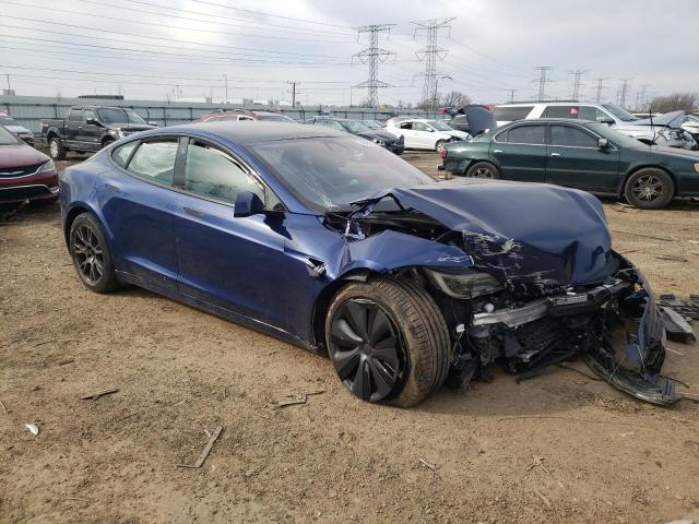 5YJSA1E55NF490590 - 2022 TESLA MODEL S Mavi foto 4