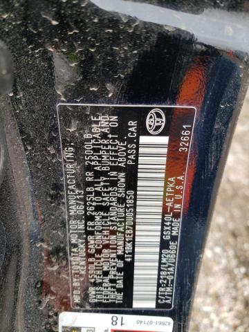 4T1BK1EB7DU051850 - 2013 TOYOTA AVALON BASE 黑色 照片 13