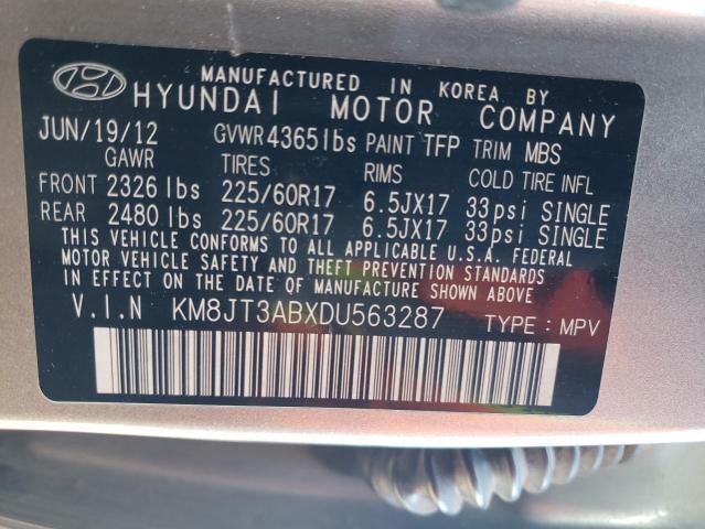 KM8JT3ABXDU563287 - 2013 HYUNDAI TUCSON GL TAN photo 12