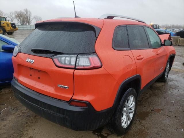 1C4PJLCB3MD208205 - 2021 JEEP CHEROKEE LATITUDE ORANGE photo 4