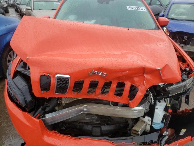 1C4PJLCB3MD208205 - 2021 JEEP CHEROKEE LATITUDE ORANGE photo 7