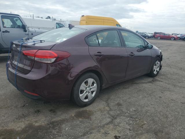 3KPFK4A71HE150967 - 2017 KIA FORTE LX MAROON photo 3