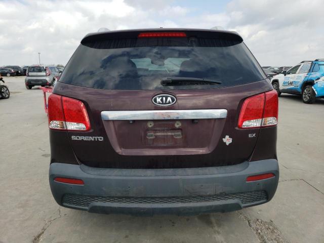 5XYKU3A13BG033710 - 2011 KIA SORENTO EX BURGUNDY photo 6