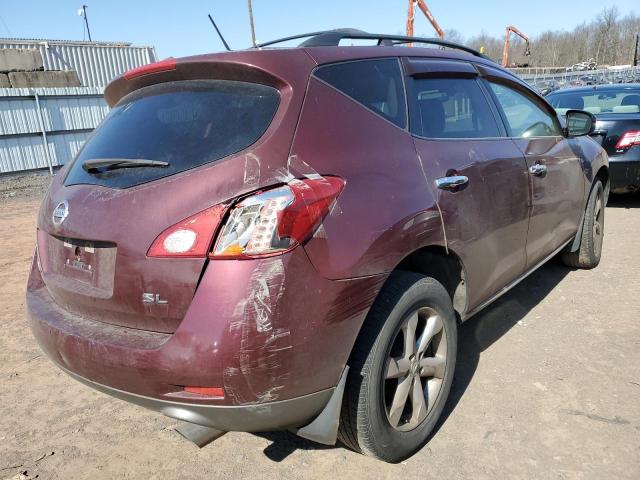 JN8AZ18U39W021267 - 2009 NISSAN MURANO S BURGUNDY photo 3