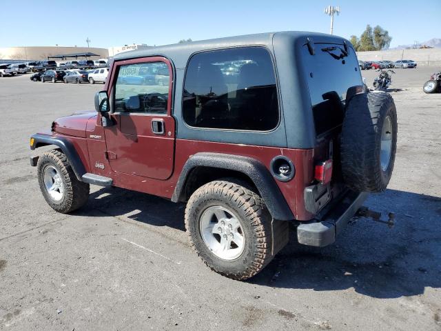 1J4FA49S13P308755 - 2003 JEEP WRANGLER / SPORT BURGUNDY photo 2