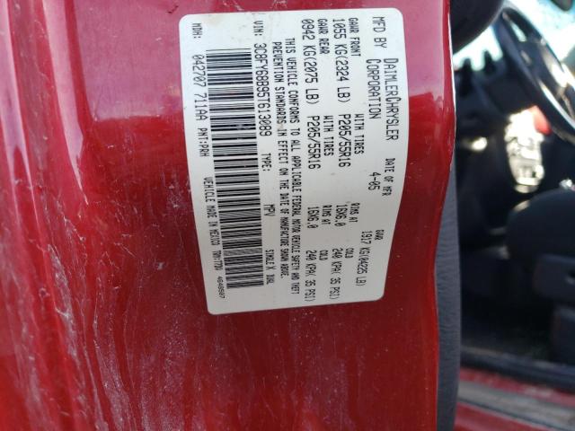 3C8FY68B95T613089 - 2005 CHRYSLER PT CRUISER LIMITED RED photo 12