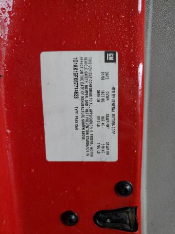 1G1AK15FX67774623 - 2006 CHEVROLET COBALT LS RED photo 12