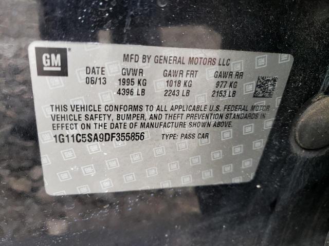 1G11C5SA9DF355856 - 2013 CHEVROLET MALIBU 1LT Қара фото 12