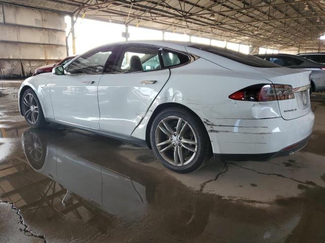 5YJSA1H14EFP46419 - 2014 TESLA MODEL S WHITE photo 2