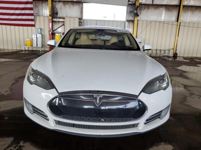 5YJSA1H14EFP46419 - 2014 TESLA MODEL S WHITE photo 5