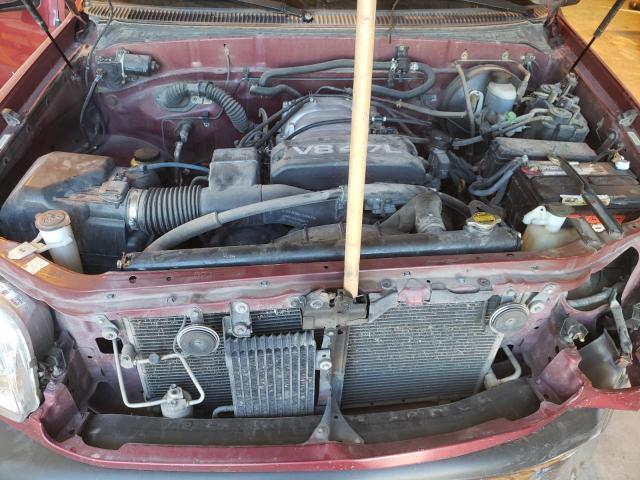 5TBRT3413YS058723 - 2000 TOYOTA TUNDRA ACCESS CAB წითელი ფოტო 11