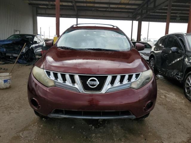 JN8AZ18U69W023384 - 2009 NISSAN MURANO S MAROON photo 5